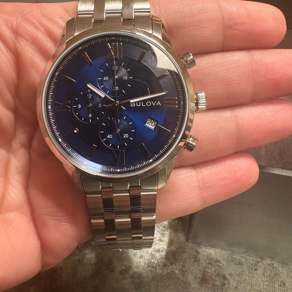 Bulova Classic Sutton Chronograph Stainless Steel Men's Quartz Watch - Picture 9 of 12